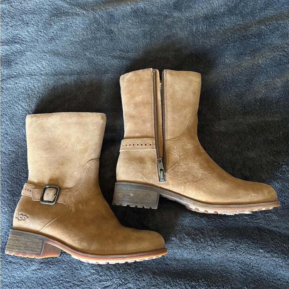 UGG Women's Brown Suede Mid Calf Boots